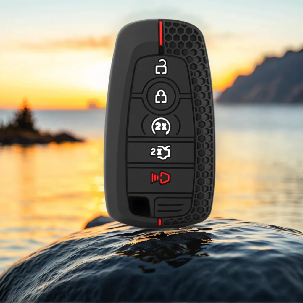 Silicone Car Key Case For Ford Mondeo Edge Escape Ranger Fusion Mustang Raptor Explorer F150 F250 F-350 Auto Remote Fob Shell