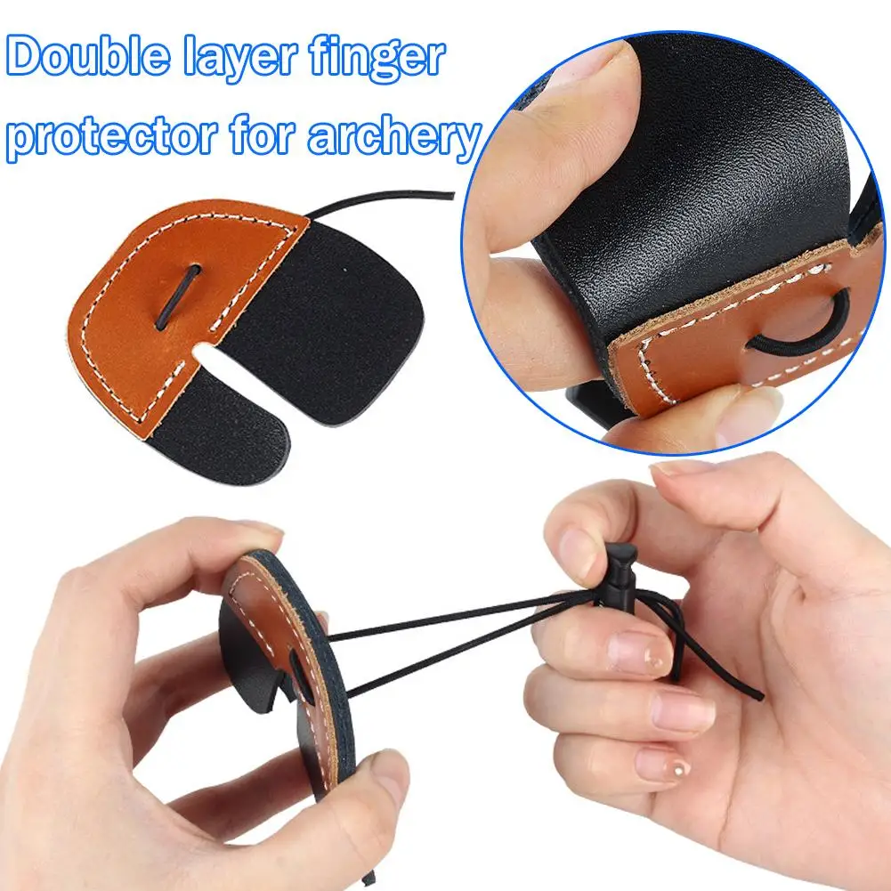 Finger Recurve Bow Accessories Finger Protect Guard Fine Workmanship Archery Finger Tab Comfortable For Training