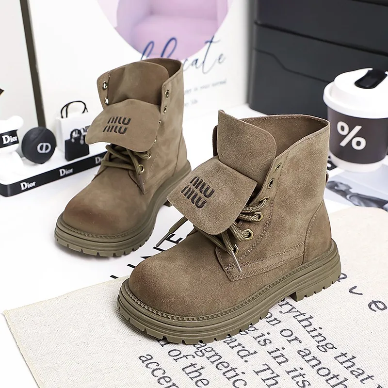 2024 Autumn New Children Short Boots for Girls Fashion Korean Style Soft Bottom Anti-slippery Casual Versatile Chic Leather Shoe