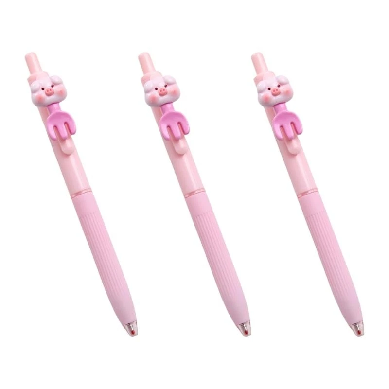 3pcs/pack 0.5mm 미세 팁 펜 젤 젤 액체 잉크 롤링 젤 잉크 펜