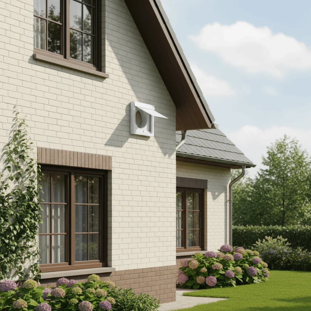 

Damper Design Dryer Ventilation Cover 4 Inch Size Designed Airflow External Vent Cover Metal Material Airflow Enhancement