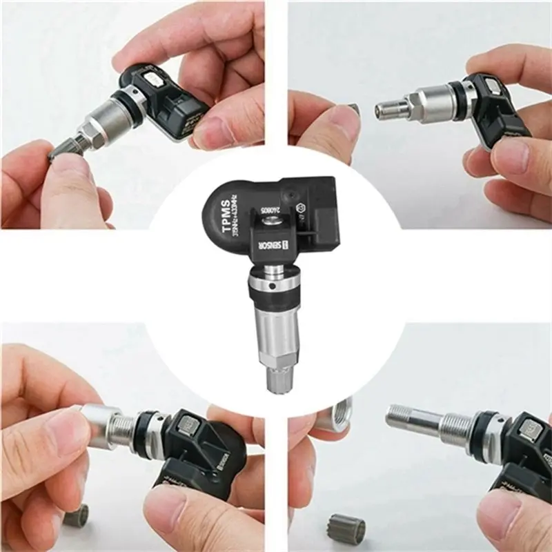 AU28-Maxitpms Tire Pressure Sensors 12Pcs Programmable 315MHZ+ 433Mhz 2 In 1 For Autel Tool TS408 TS508 ITS600 MX Sensor Monitor