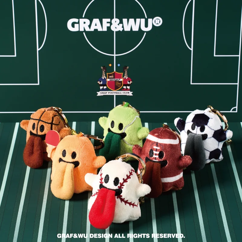 

Новый Graf, оригинальный дизайн, спортивная игрушка, милый призрак, баскетбольный волейбольный мяч, бархатная модная кукла, брелок, ювелирные изделия, подарок на день рождения, кукла