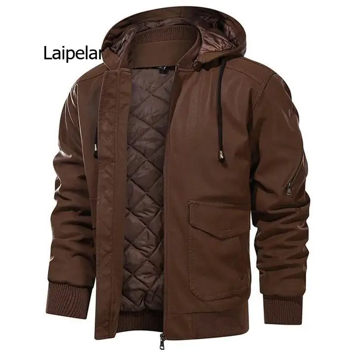 

Faux Leather Jacket Men Coats Brand High Quality PU Outerwear Men Business Winter Faux Fur Male Jacket