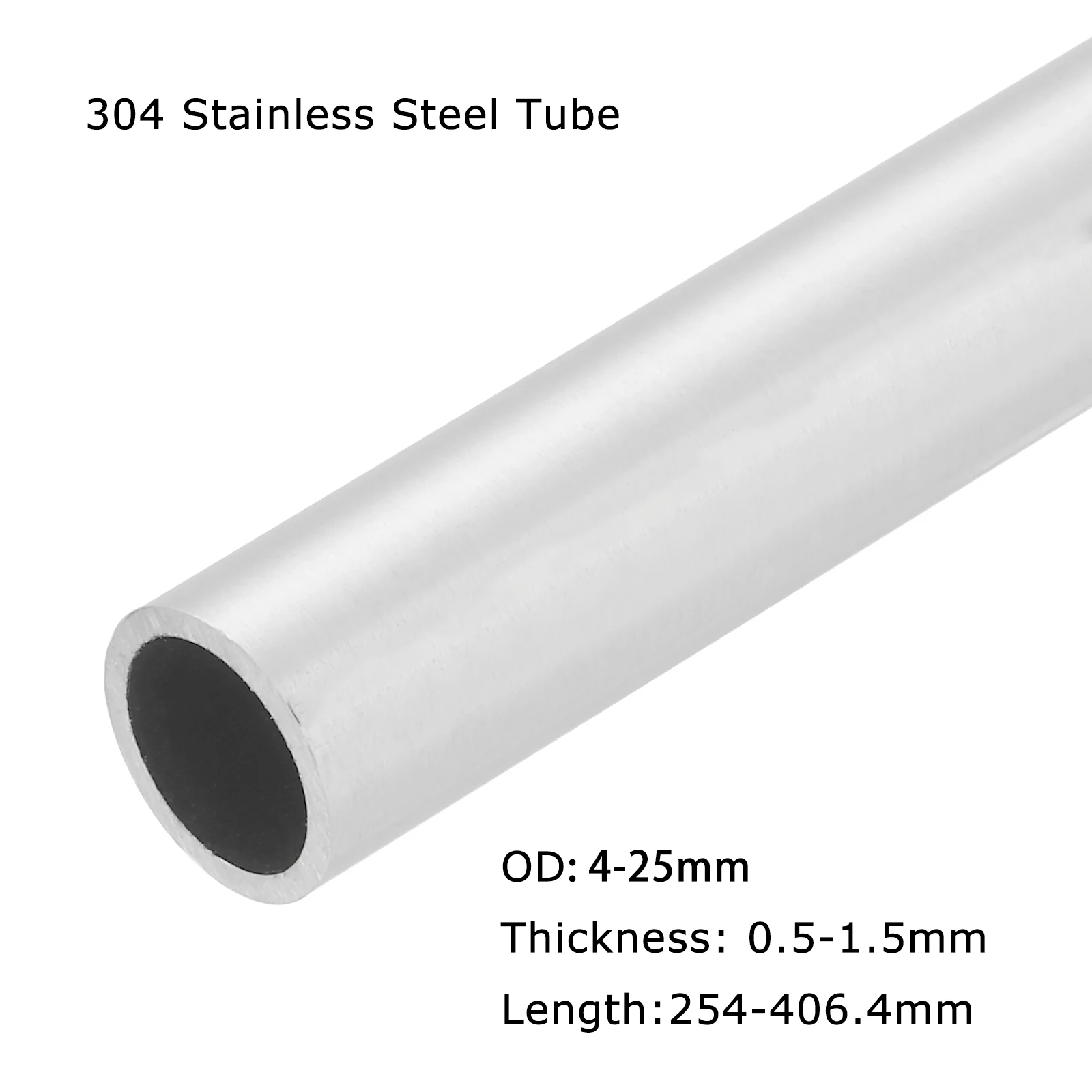 

Трубка из нержавеющей стали 304, внешний диаметр 4-25 мм, толщина стенки 0,5-1,5 мм, 254-406,4 мм, длинная круглая металлическая труба, стальная трубка для моделей поделок своими руками