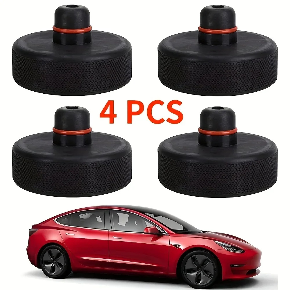 

4/1 шт. подъемные подушечки для Tesla, прочные резиновые подъемные шайбы для модели 3/S/X/Y 2013-2024, защищает шасси аккумулятора, простая установка