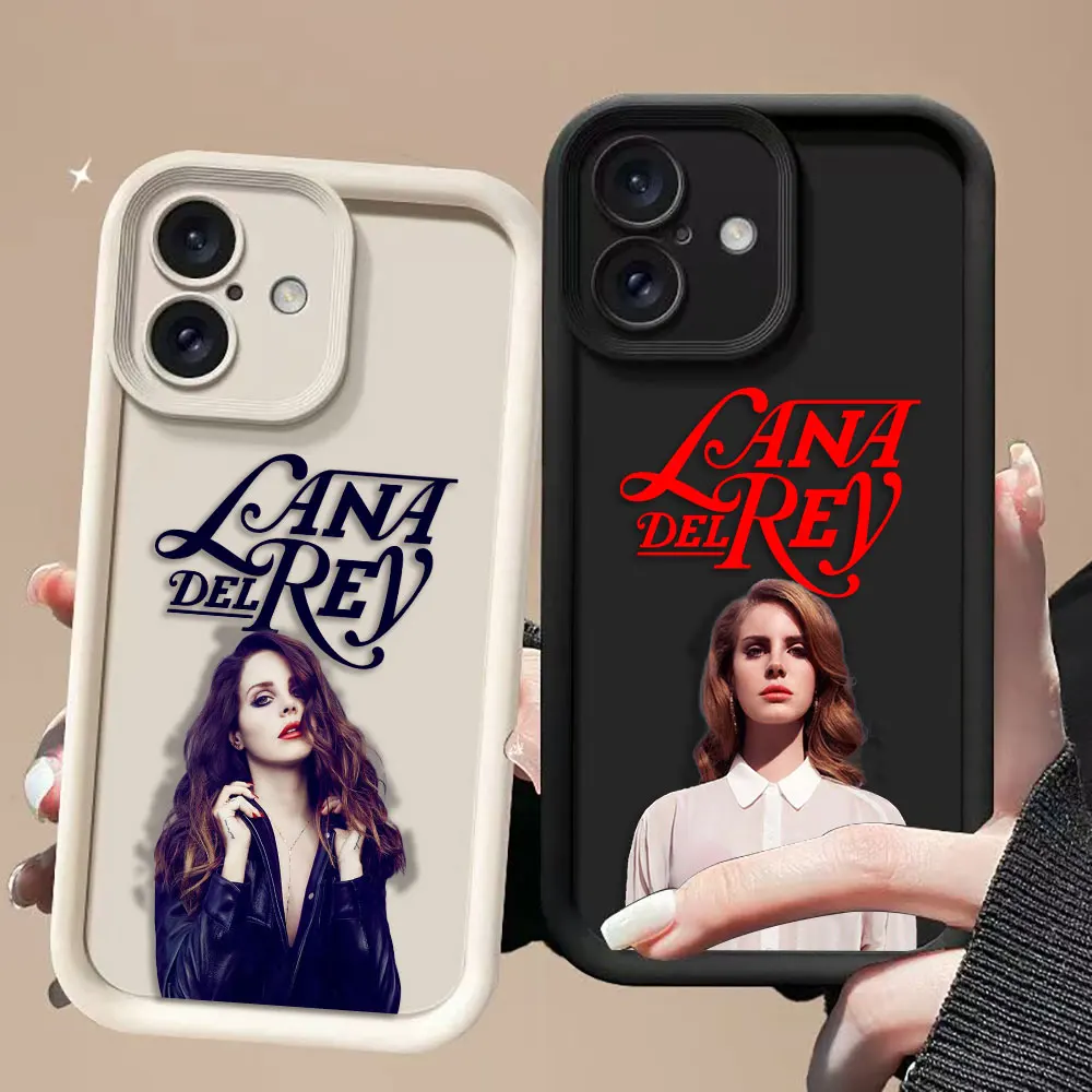 

Hot Singer L-Lana Del Rey Cover Phone Case For iPhone 17 AIR 16 16E 15 14 Plus PRO MAX Shockproof Soft Silicone Case Funda Shell