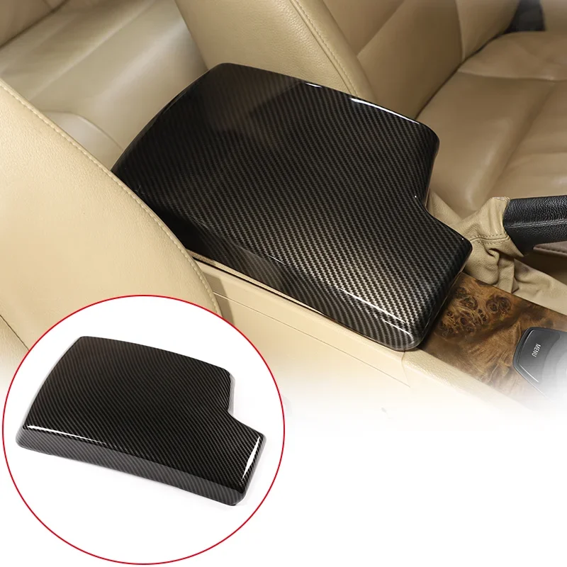 

For BMW 3 Series E90 2005-2012 ABS carbon fiber car center console armrest box protective cover sticker interior accessories LHD