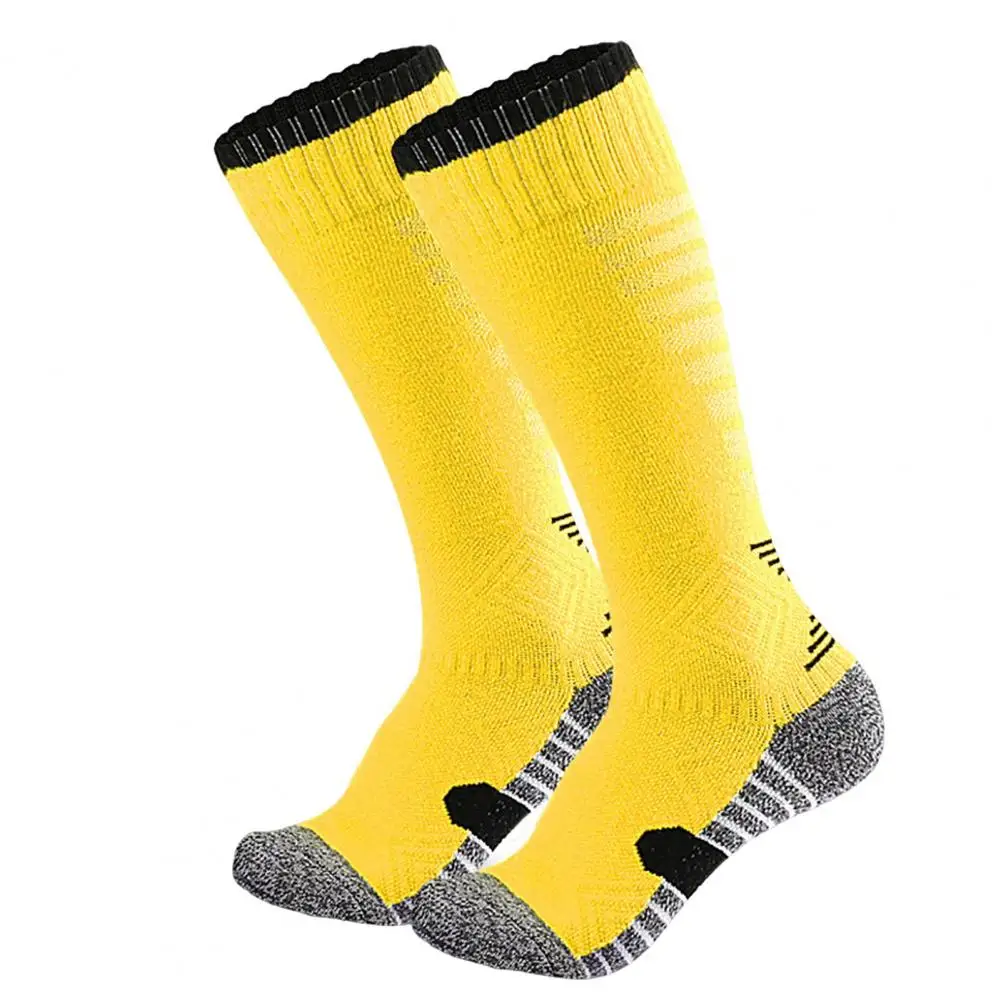 Anti-slip Football Socks Kids Soccer Compression Socks with Anti-slip Bottom Moisture Wicking Technology Long Tube for Sports