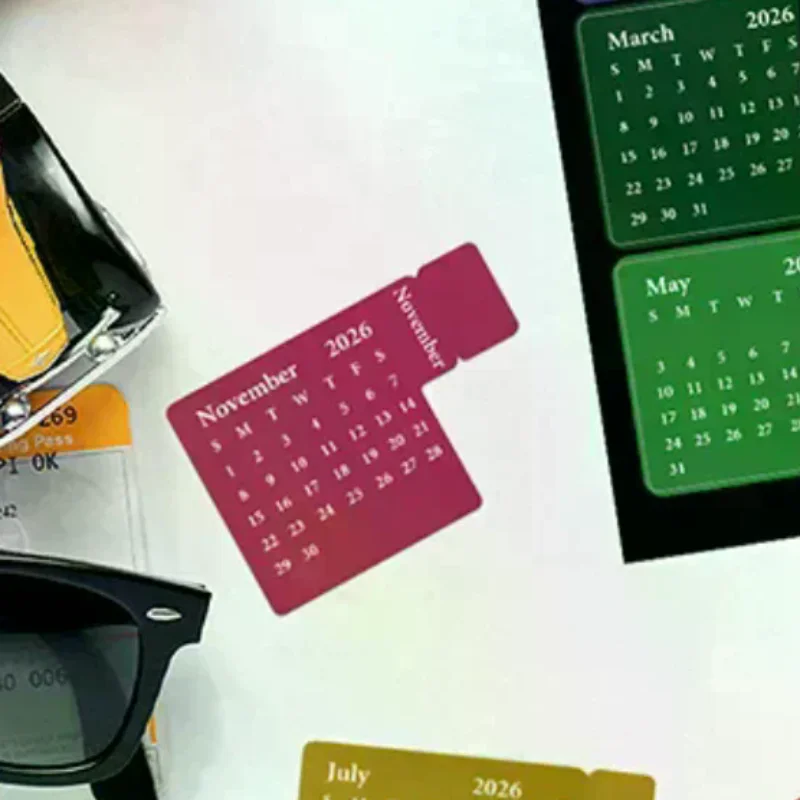 

NEW DIY 2026 Calendar Stickers Multi-functional Colorful Planner Stickers Removable Durable Bookmark Office