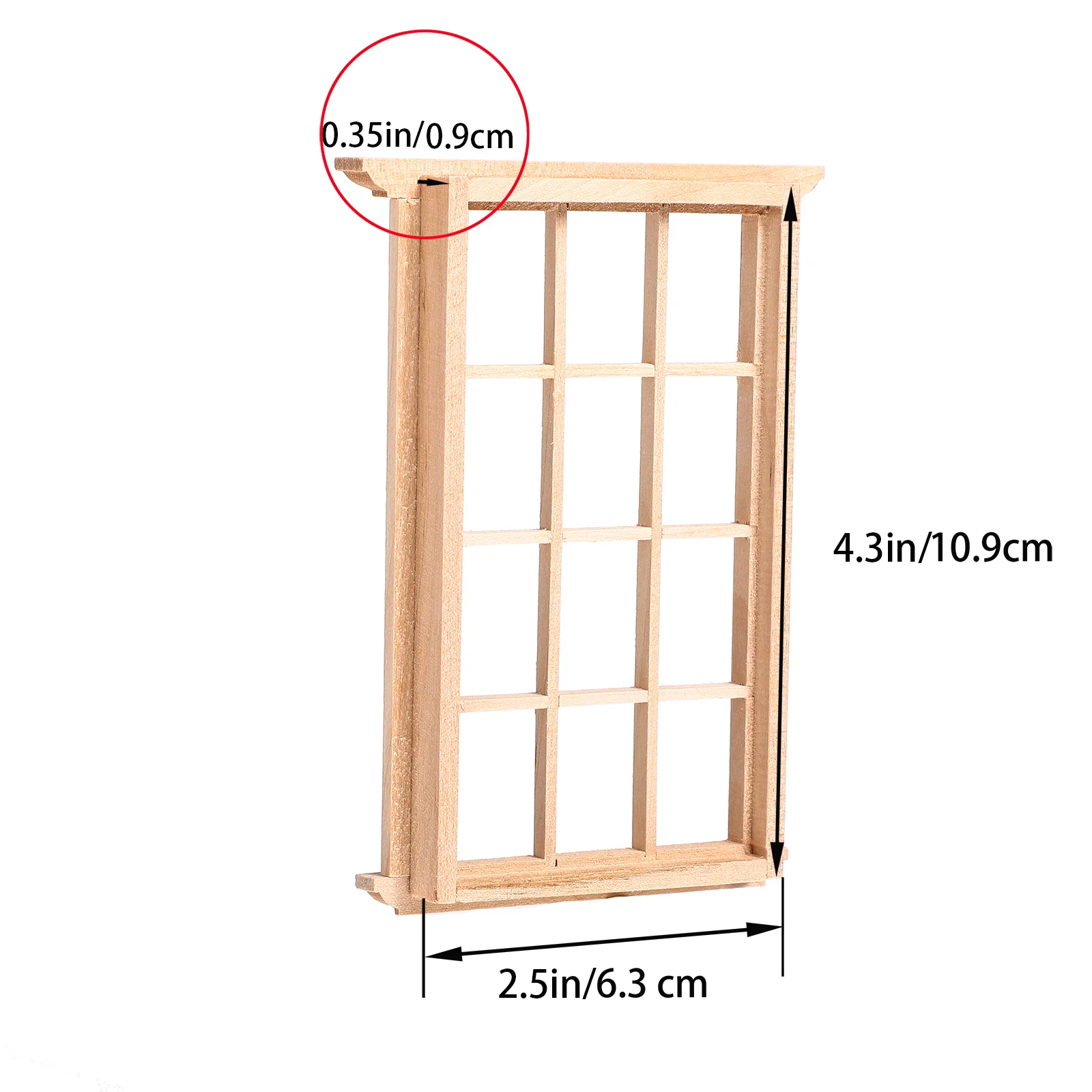 2pcs Miniature Window Frame Model Shutters Blind Window