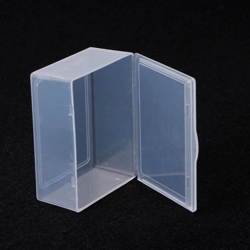 Rectangular Plastic Clear Storage Box Jewelry Beads Collection Container Organiz