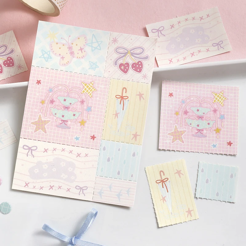 50 ورقة حالمة تاون سلسلة Kawaii Ins كتيبات لطيف الديكور رسالة ملاحظات DIY بها بنفسك اليدوية سجل القصاصات اللوازم الجمالية