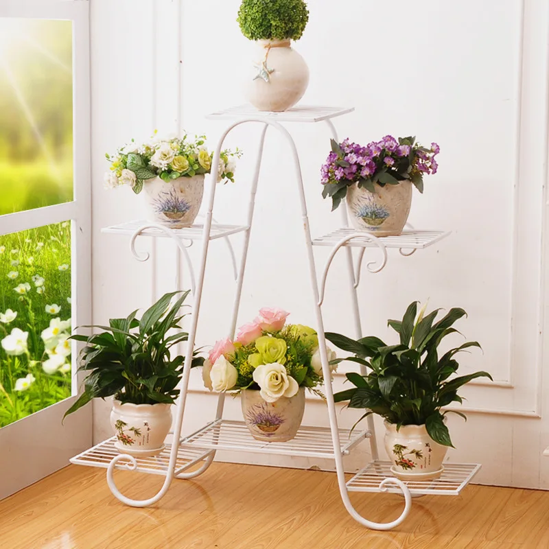 Iron Art Floor Flower Rack Multi-Layer Indoor And Outdoor Flower Pot Rack Simple Decoration Combination Flower Rack