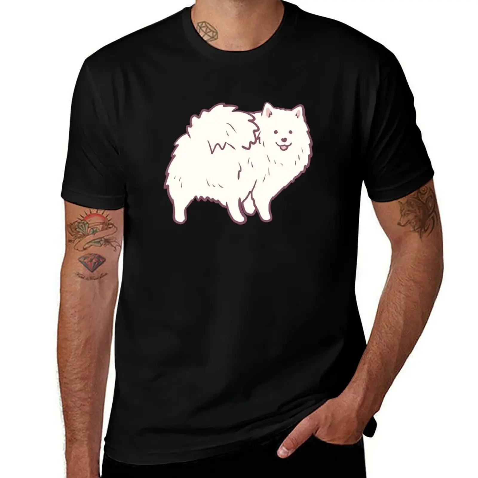 Cute Japanese spitz T-Shirt Ultra Soft Breathable Tee Top T-Shirt