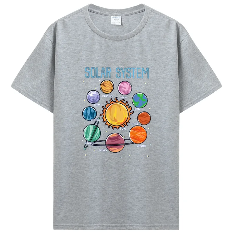 Solar System Planets Science Space Boys Girls STEM Kids T-Shirt Astrophysics Like Mars The Sun Moon Stars Saturn Tees Tops