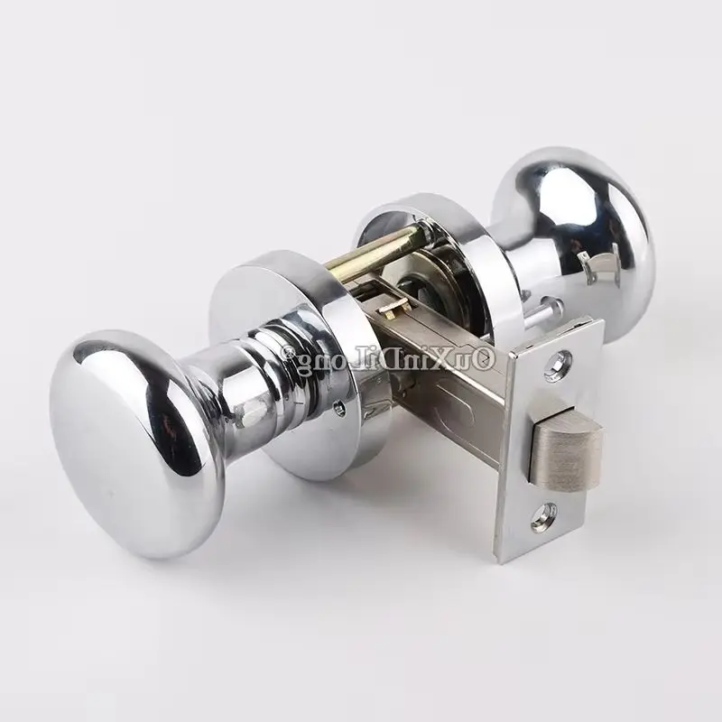 

Luxury European Mute Door Lock Set Interior Entry Living Room Bedroom Bathroom Round Backdrop Door Lock 7 Colors for Choose