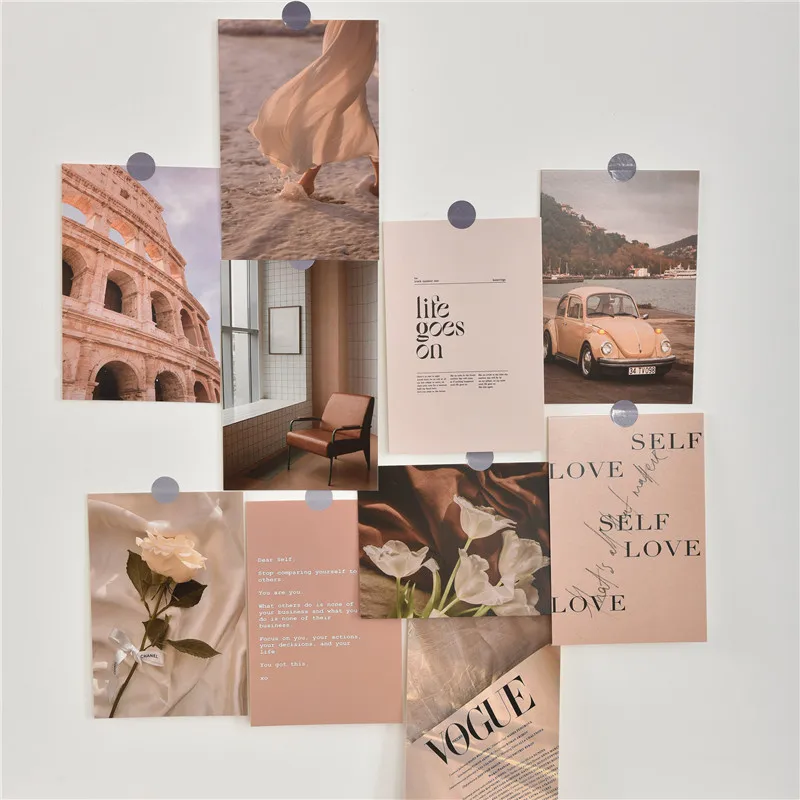 

10 листов/набор Ins пейзажные украшения карты и наклейки фон комнаты стены DIY украшения живопись реквизит для фотосессии открытка