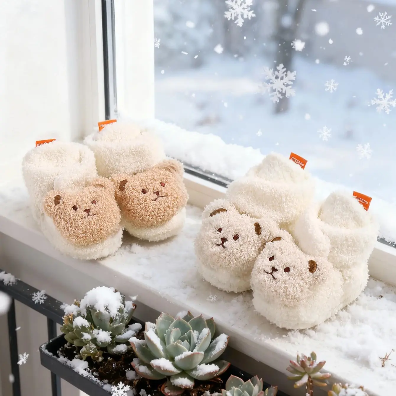 

Зимняя прогулочная обувь для новорожденных на теплом и мягкой подошве с милым медвежонком для маленьких девочек