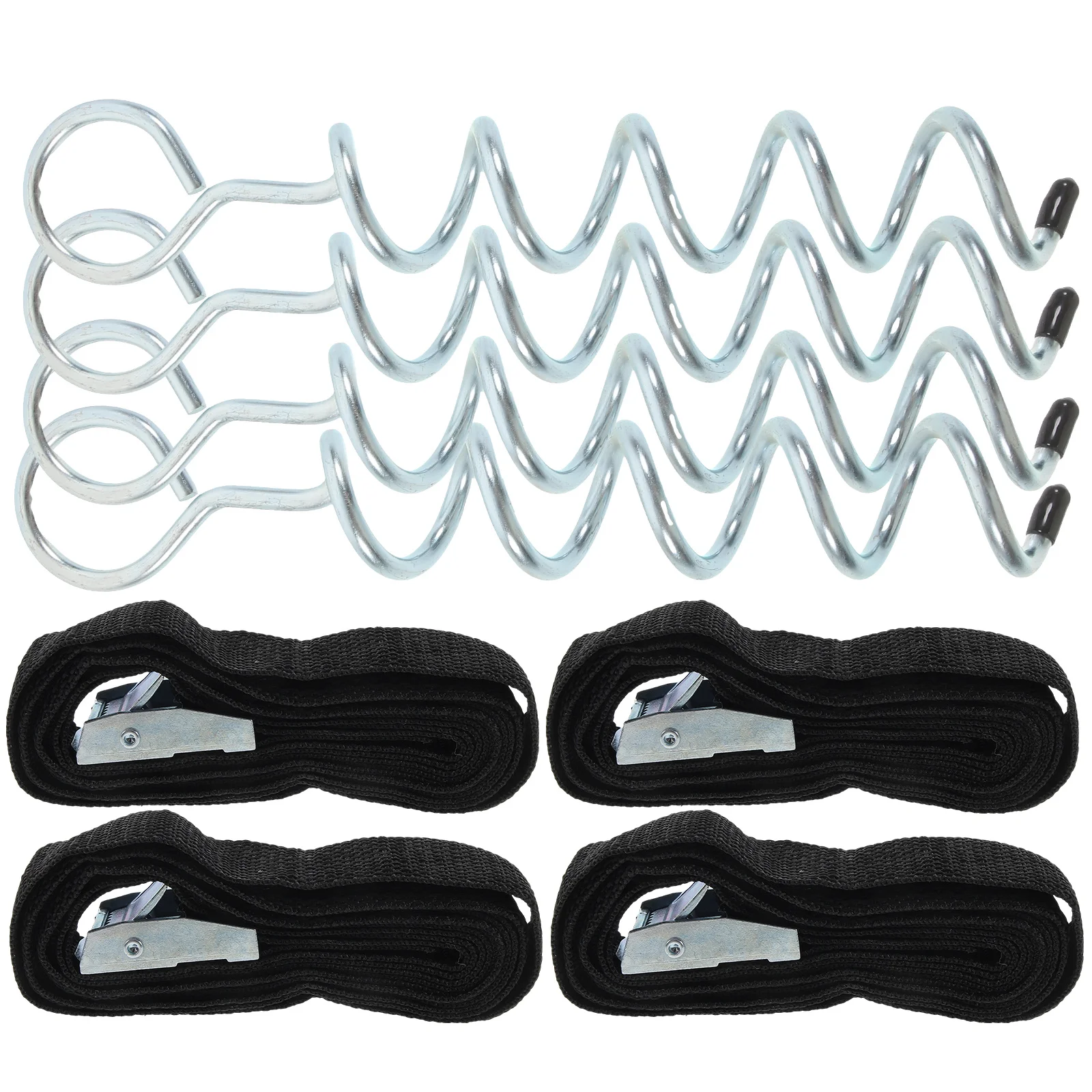 

1Set Tent Ground Pegs Heavy Duty Spiral Stakes for Trampoline Canopy Camping Outdoor Stability Anti-Reverse Fixator Metal