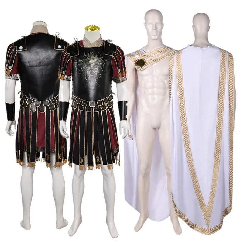 Marcus Cosplay Costume Gladiator Disguise Medieval Knight Fantasy Men Armour Shirt Cloak Outifts Halloween Carnival Party Suit