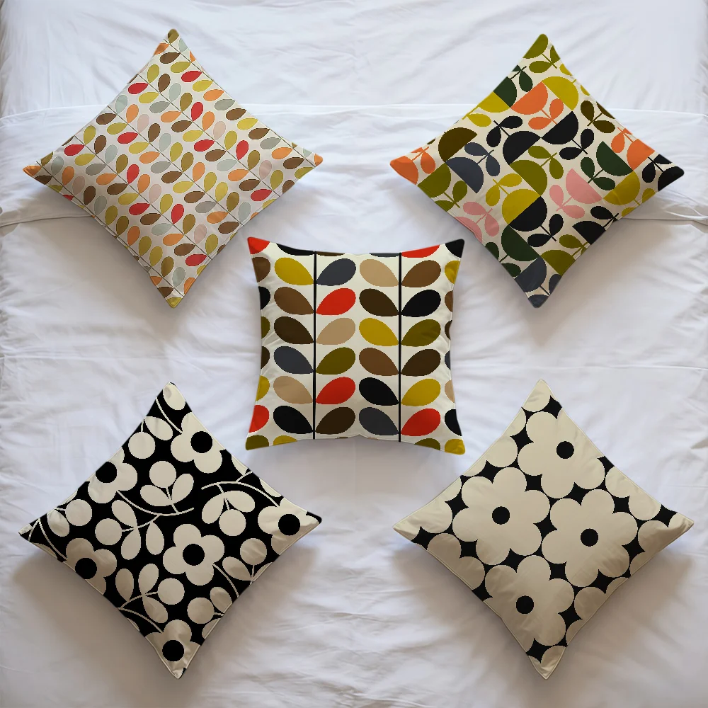 O-Orla K-Kiely Irish Fashion Brands Cushion Cover Decorative Throw Pillow Covers Modern Square Cushion Romantic Couch Sofa Bed C