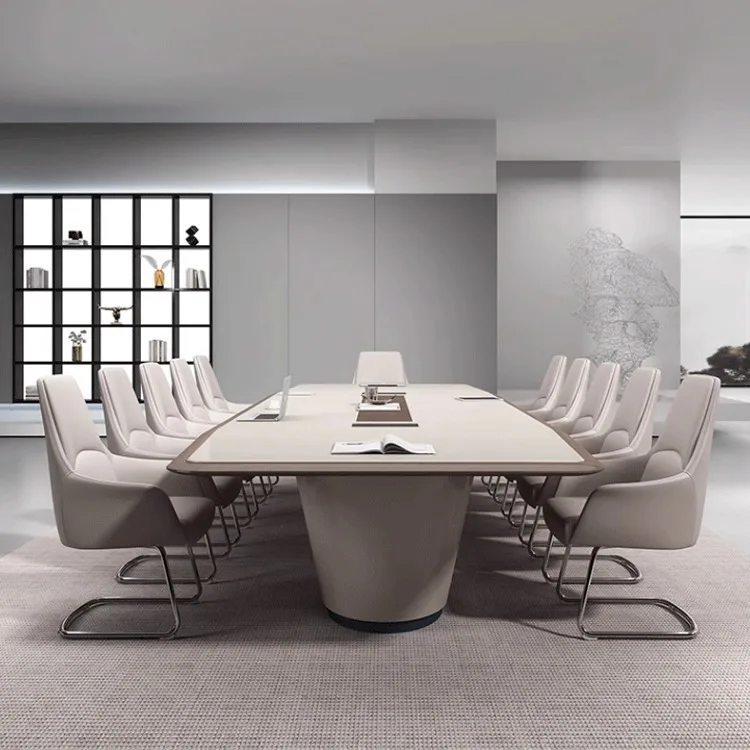 High-grade Paint Conference Table Long Table Large And Medium-sized Office Simple Modern Conference Table Training Negotiation T