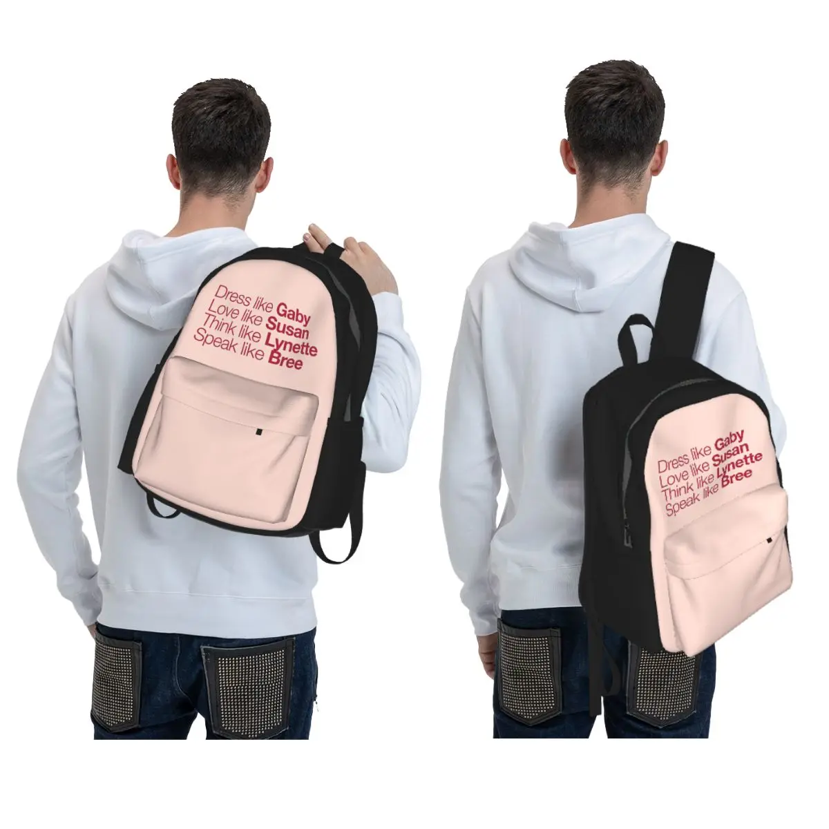 Desperate Housewives ( Red Peach ) Backpack Boys Girls BookBag Kids School Bag Laptop Shoulder Bags for Men Women