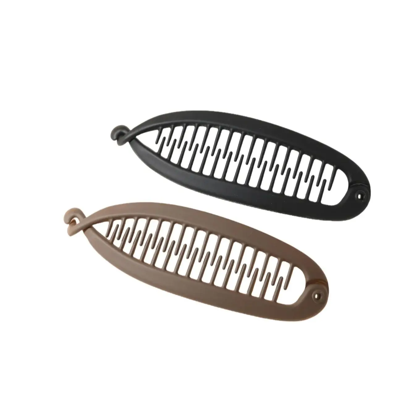 Großes Haarvolumen, bernsteinfarbene Bananenclip, Pferdeschwanz-Clip, französische, elegante Haarspange mit hohem Totenkopf-Top, gedrehte Clip – Detail 2