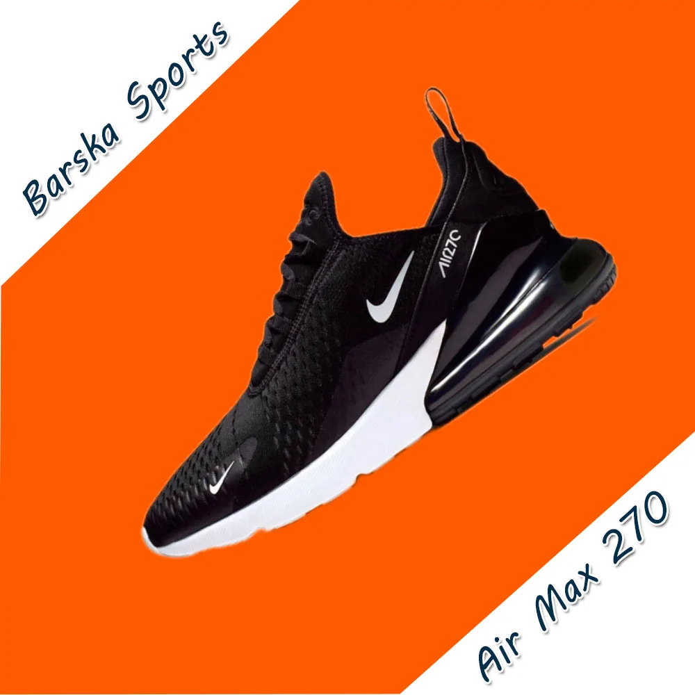 Nike New Air Max 270 Low Men\'s and Women\'s Sneakers Trendy Fashion Casual Shoes Comfortable and wearable Sneakers glossy black