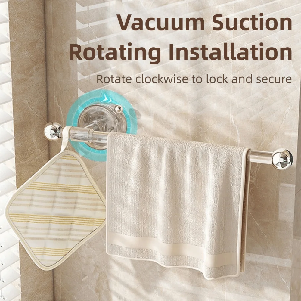

Suction Cup Paper Towel Holder Wall-Mounted Non Perforated Wall Mounted Roll Holder Waterproof Space Saving