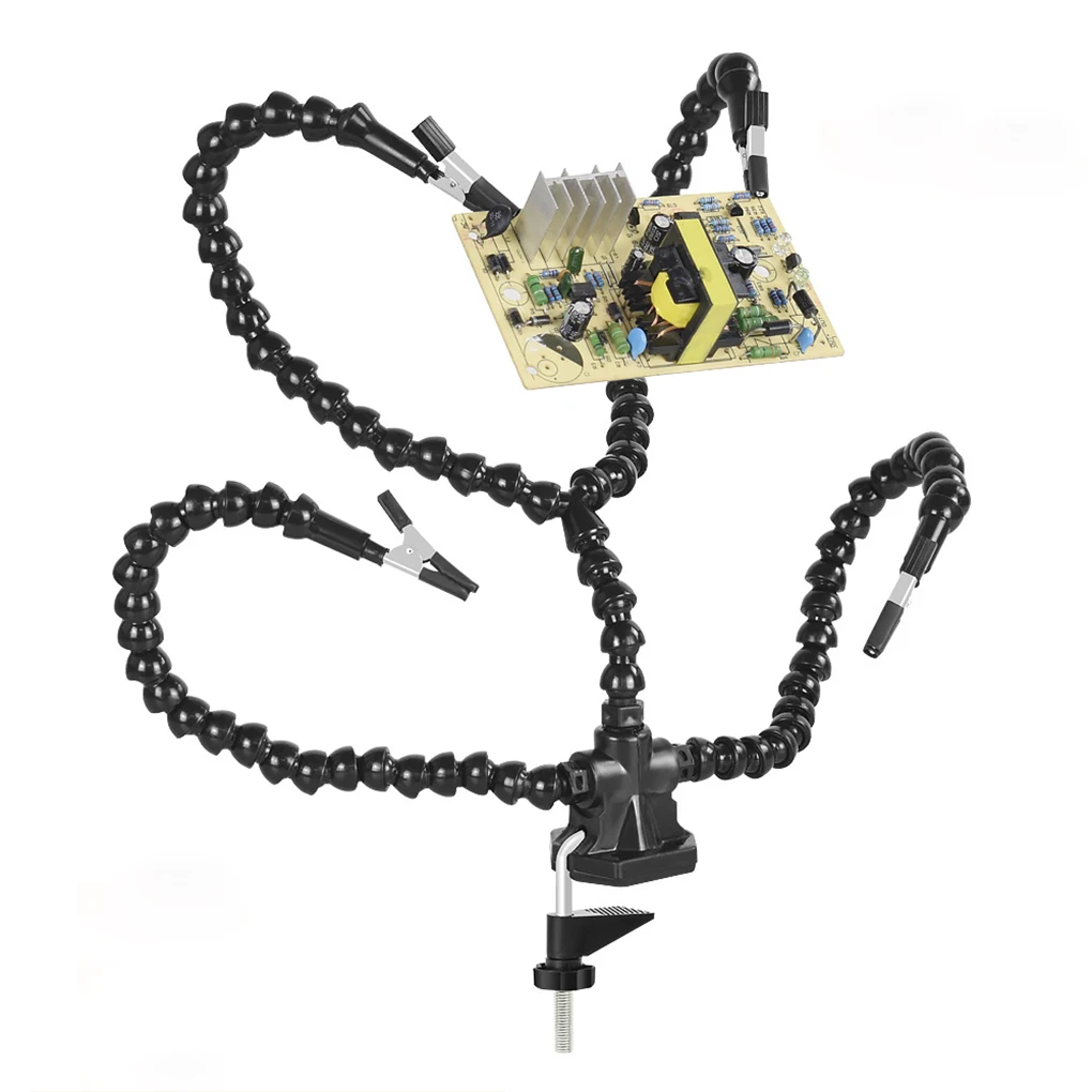 Efficient Soldering Station For PCB Holder And Hot Air Welding Professional-grade Third Hand Welding Black Three Claws