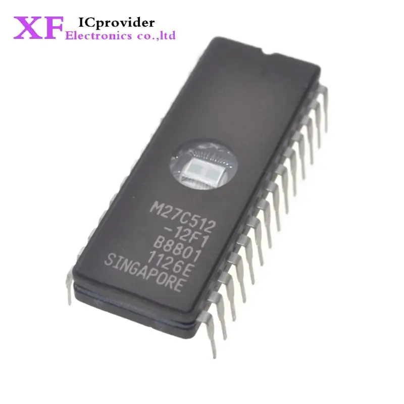 

20pcs/lot M27C512-12F1 27C512 EPROM UV 512KBIT 120NS DIP-28 best quality.