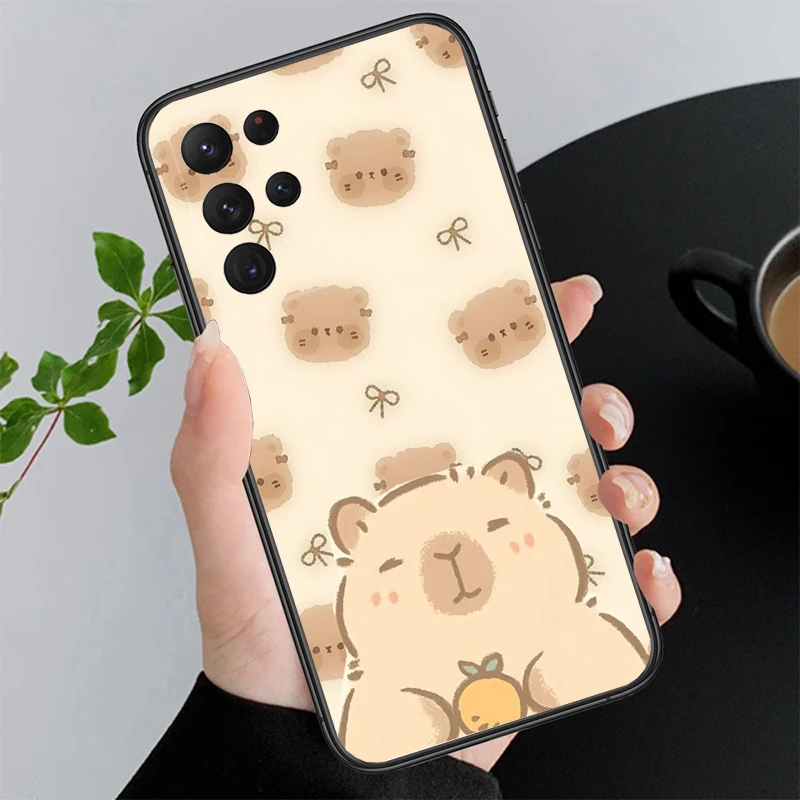 

Cartoon capybara Phone Case For Samsung A55 A16 A56 A36 A35 A15 A53 A54 A33 A34 A25 A05S A52 A52S A14 A24 A26 A71
