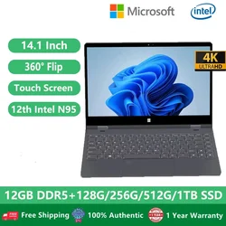 Computer portatili Yoga con Touch Screen 360 gradi 4K Notebook Computer Windows 11 14 