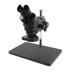 3.5X-90X Zoom Industry Stereo Binocular Microscope Super Widefield 10X20 Eyepieces Microscope Desktop Stand For PCB Phone Repair