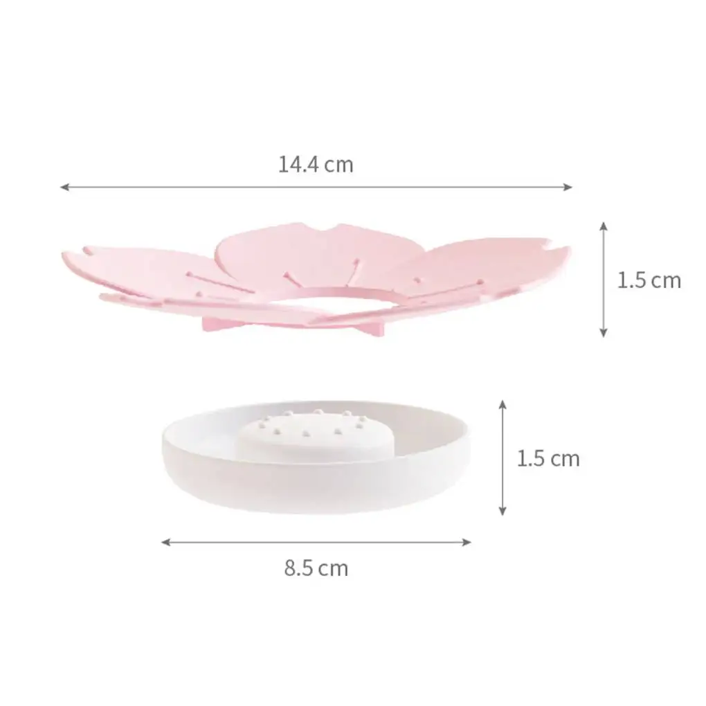 Draining Cherry Blossom Soap Dish Soap Box Plate Flower Cherry Blossom Soap Plastic Box Holder