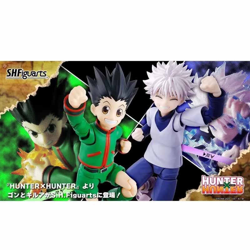 بانداي الأصلي SHF أنيمي الشكل HUNTERXHUNTER غون فريكس كيلوا زولديك ألعاب شخصيات الحركة للبنين/الفتيات/أطفال هدية #2