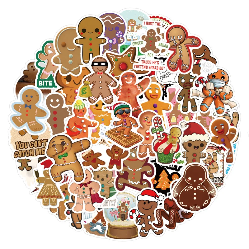 20 pack/lot Kawaii Gingerbread Man Stickers Cute Scrapbooking DIY Diary Decorative Sealing Sticker Album Stick Label