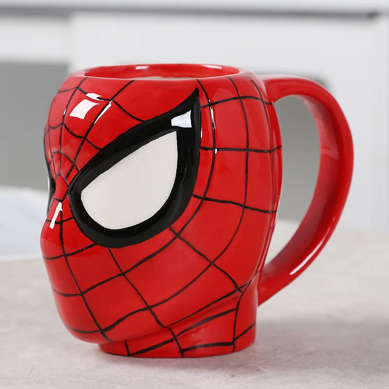 

Marvel Cartoon Iron Man Ceramic Cup Large Capacity Spiderman Hulk Deadpool Home Mug Men's Coffee Cup Children's Water Cup