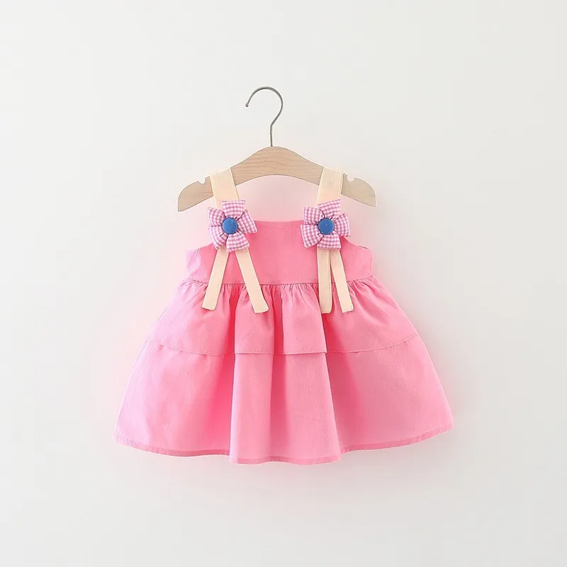 

(0-3 Years Old) Baby Girl Dress Summer Cotton Flower Suspender Princess Dress For Kids Girl Girl Beach Dress