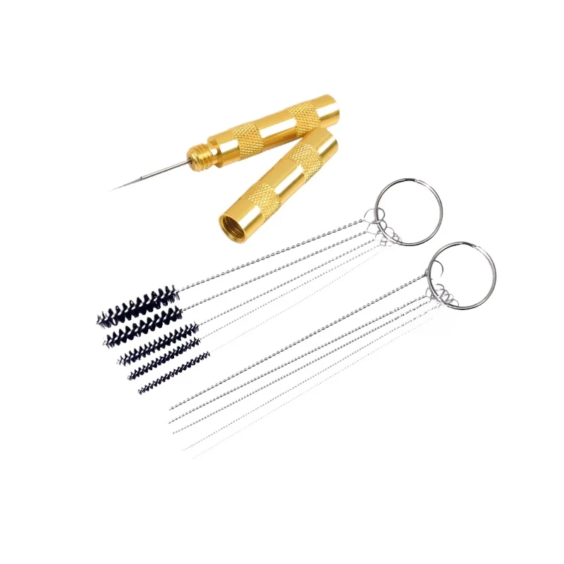 

Spray Pen Through Hole Needle Nozzle Cleaning Tool Brush Waste Collector with Metal Pen Holder