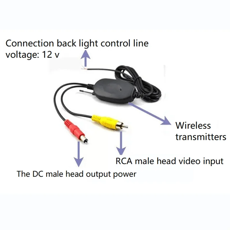 Adaptor modul nirkabel 2.4G, penerima nirkabel untuk kamera tampilan belakang terbalik Monitor mobil