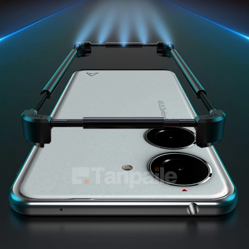 Stainless Aluminum Metal Bumper Border Case for Asus Zenfone 10 9 8 11 Ultra Frame Shockproof Lock Cover