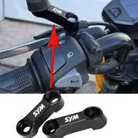 2pcs For Sanyang SYM Motorcycle Rearview Mirrors Extension Riser Mirror Extender Adapters Riser Supplies Rear View Base Mirrors