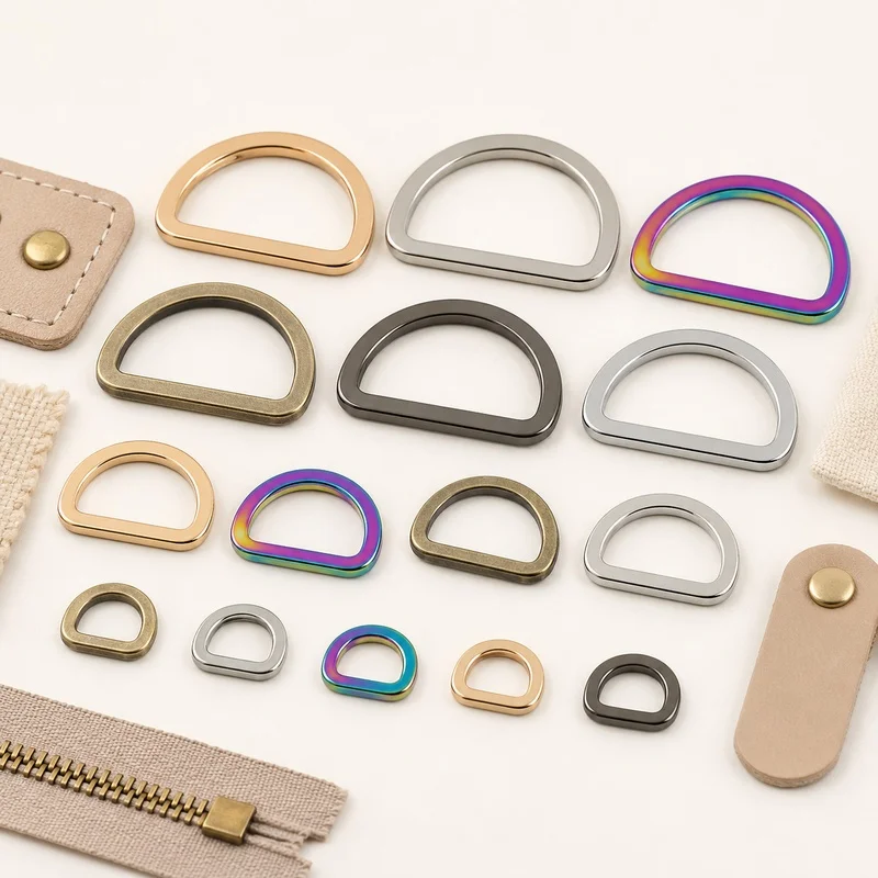 10/20Pcs 16-38mm Metal D Ring Buckles Bag Strap Belt Clasp Webbing Loop for Dog Collar Garment DIY