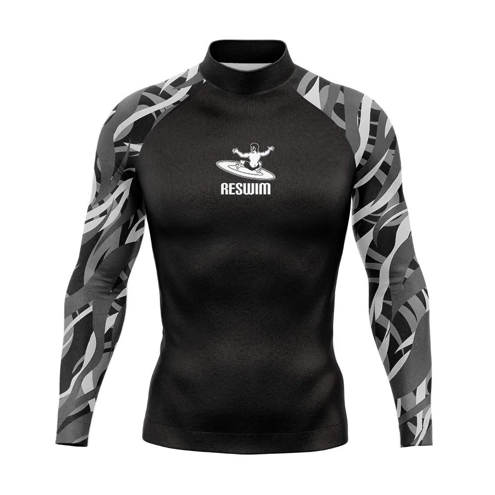 Men's Swimsuit Swimming T-shirt Beach UV Protection Swimwear Rash Guards Boys Long Sleeve Surfing Diving Swimsuit Surf Rashguard
