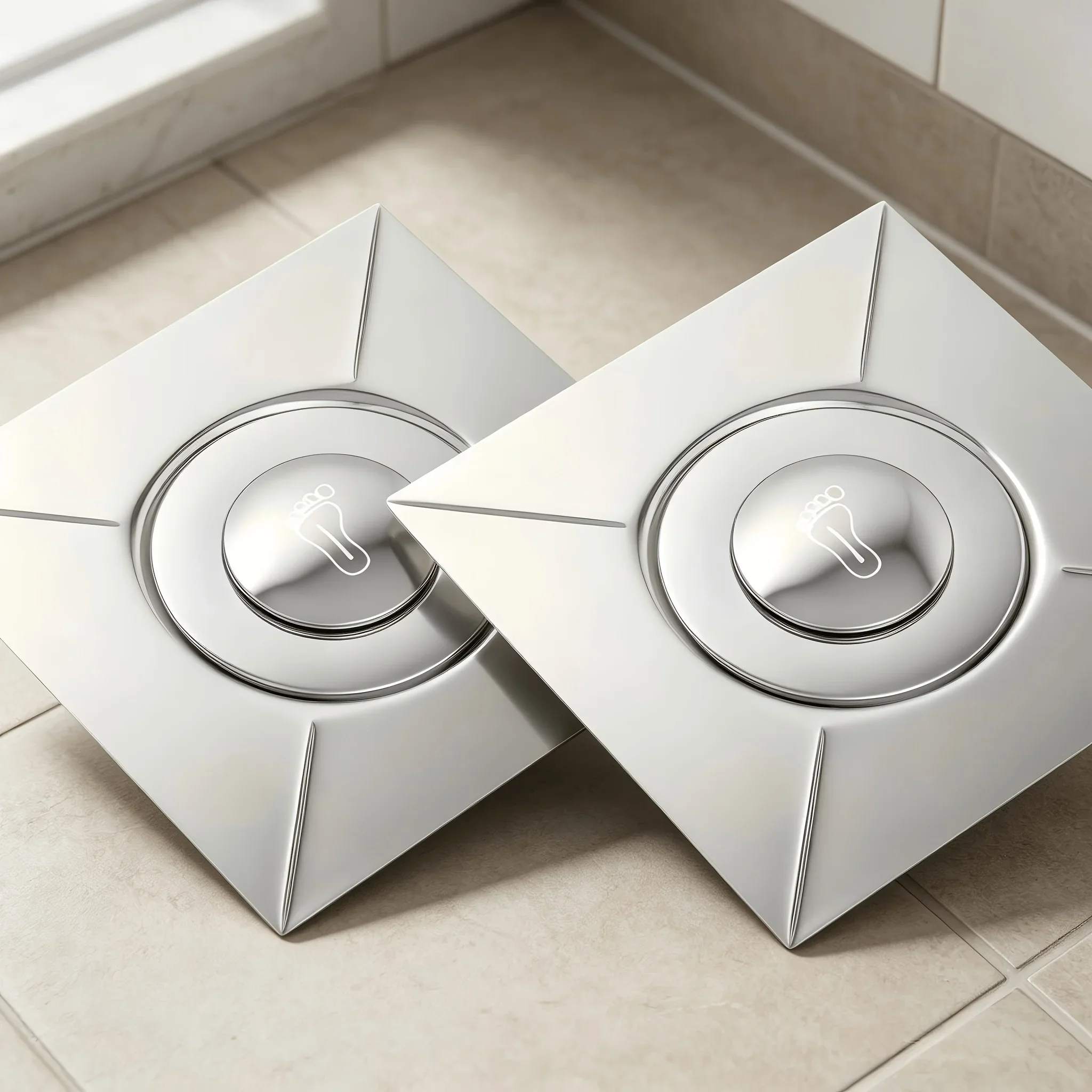 1/2Pcs Bathroom Drain Copper Core Stainless Steel Anti-Odor Anti-Backflow Seal Cover Foot Pedal Bounce Core for Sewer Pipes