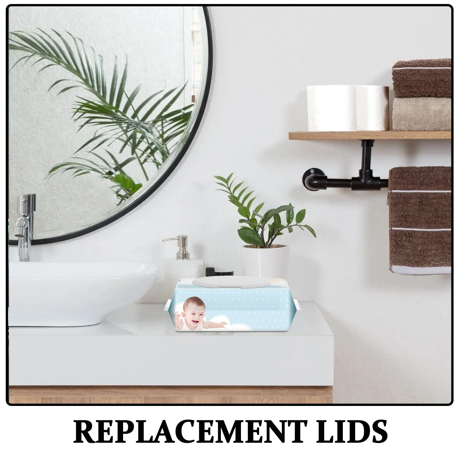 50pcs Wet Wipe Box Cover: Refillable Flip Lid Replacement For Baby Wipe Dispenser Moisture-Seal Design Portable Travel Use