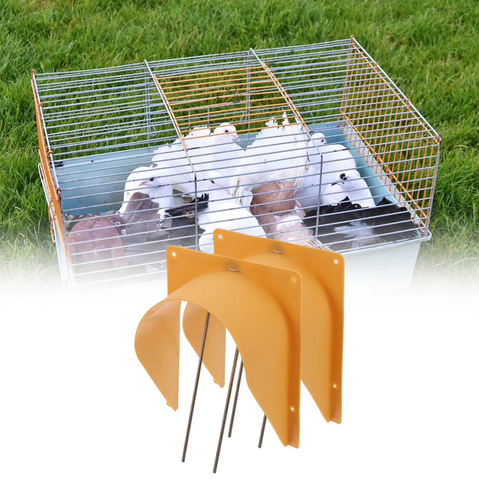 

2 Pieces Pigeon Trap Door Bird Cage Door for Pet Bird House Flying Pigeon